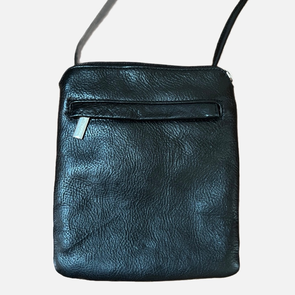 Ellington Black Leather Crossbody Bag